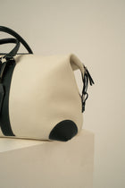 KANEHA 2026 campaign - leather duffle bag White Green 07