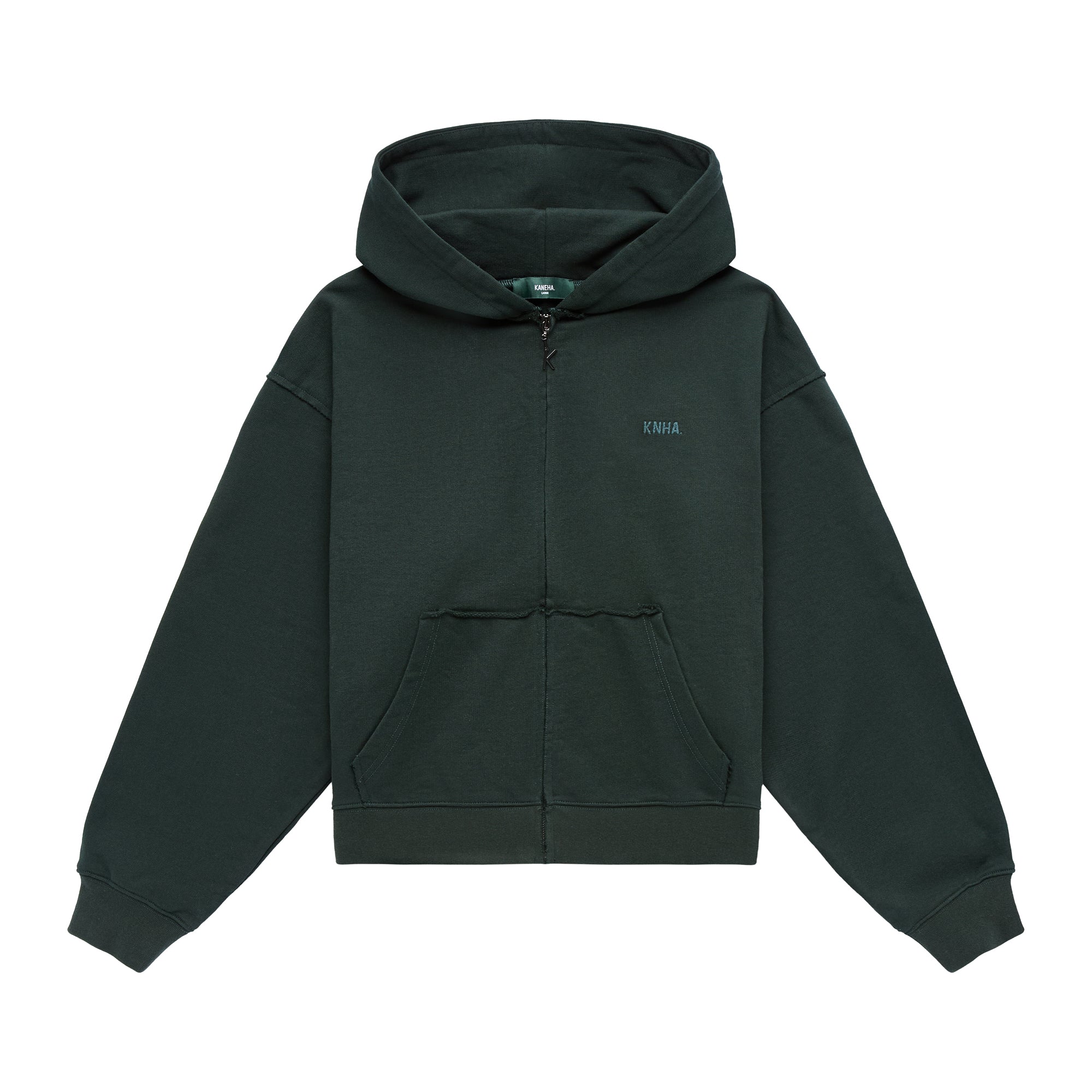 KANEHA. Zip Hoodie - Forest Green